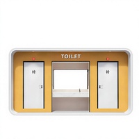 Bain public extérieur mobile de luxe monobloc intégré, personnalisé en usine, en métal, moderne, écologique, pour zone touristique
