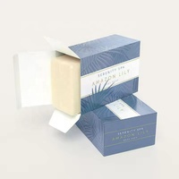 Boîtes à savon en papier personnalisées écologiques, gaufrage, matériaux recyclés, style élégant pour l'emballage de savon liquide et en barre, logo en feuille d'aluminium fait main