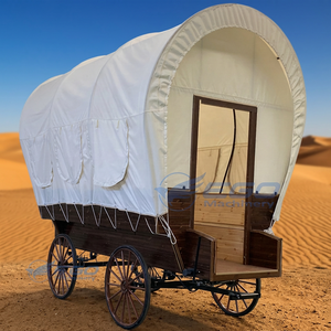 2026 New Design Modern Outdoor Luxury Glamping Hotel Tent Four Wheel Electric Customizable Glamping Carriage Camping Wagon Cart - Product Image 1