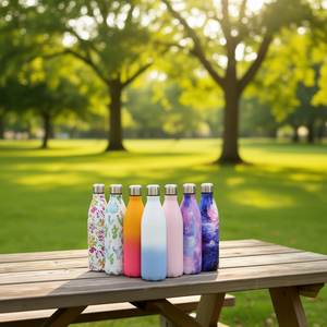 Gobelet en verre Hipdeer 17oz à double paroi isolé pour café, thé, eau, utilisation en extérieur, avec bouchon à bouton-poussoir, idéal pour la rentrée scolaire - Product Image 2