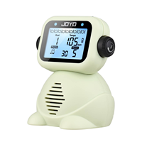 JOYO JM-93 Metronom Digital & Penyetem Gitar Isi Ulang Mini Portabel Bergaya Robot Lucu Plastik untuk Anak Perempuan Laki-laki