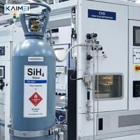 Gas Silano 6N SiH4 Certificado DOT-3AA para Producción de Celdas Solares, Gas Especial de Grado Electrónico, Presión de 150 Bar, 10L/44L/47L, Envase de Acero