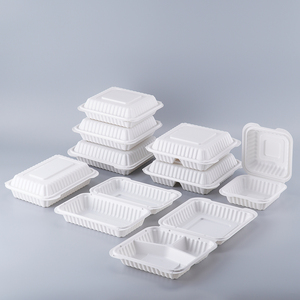Eco Friendly To Go Meal Boxes Warehouse Disposable Food Container Microwave Safe Take Away Food Containers