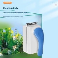 Brosse pour aquarium, conception magnétique, outil de nettoyage puissant pour aquarium, grattoir à algues, nettoyage du verre, 5W
