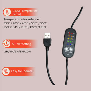 Oreiller chauffant en mousse à mémoire de forme, soutien cervical ergonomique, lavable, tricoté, oblong, avec protection en éponge compressée, rechargeable par USB - Product Image 2