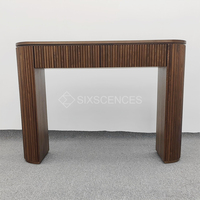 Console de salon table de présentation en bois massif tiroirs console design moderne