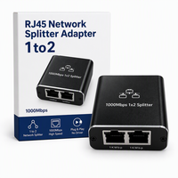 Commutateur Répartiteur Réseau Guanchen 1000 Mbps 1 vers 2 Appareils pour Réseau Domestique ou Professionnel Répartiteur RJ45 pour Câble Cat5/5e/6/7/8
