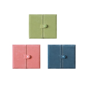 Rubber <b>Blank</b> Jewelry Box Flannelette Snap Double-open Light Luxury Fashion <b>Ring</b> Necklace Earrings Jewelry Box Wholesale - Product Image 2