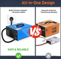 Kompresor PCP 12v 4500Psi/30Mpa dengan Adaptor Daya Terintegrasi, Otomatis Mati, Bebas Oli/Air