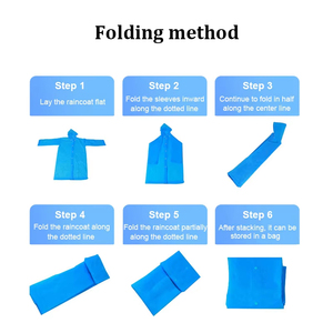 Dùng Một Lần EVA Dành Cho Người Lớn Áo Mưa Với Đàn Hồi Cuff Trọng Lượng Nhẹ Nhựa Duy Nhất Người Poncho Không Thấm Nước Áo Mưa - Product Image 5