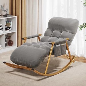 Poltrona a dondolo moderna e confortevole, imbottita, per camera da letto e esterni - Bestseller - Product Image 1