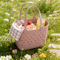 Sac de plage décontracté en EVA avec logo personnalisé, grande capacité, durable, imperméable, organisateur avec deux poignées pour les voyages et l'usage quotidien