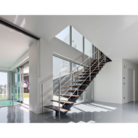 Rampes d'escalier en acier inoxydable au design moderne pour maison, balustrade à barre de clôture intérieure