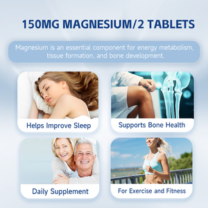 أقراص كبسولة أقراص من المغنيسيوم والكالسيوم والزنك وفيتامين د وثريونات مالات ل ثريونات مجمع جلايكينات سترات المغنيسيوم - Product Image 4