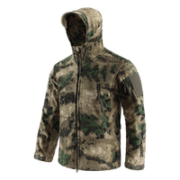 Veste polaire de chasse camouflage FG, vêtements de camouflage pour chasseur, veste tactique sportive à capuche, polaire chaude, camouflage d'extérieur, hiver