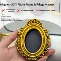 Cadre photo magnétique populaire facile à installer, outil de décoration murale, cadre photo personnalisable en plastique magnétique pour cadeau