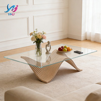 Table Basse Carrée Moderne Style Ferme Européenne Grande Taille, Design Panneau, Couleur Personnalisable, Durable, Intérieur/Extérieur, Hôtellerie - Vente Flash