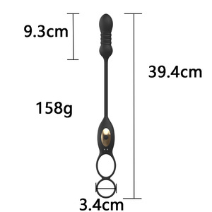 사정 조절 링이 있는 항문 플러그, 원격 앱으로 제어하는 이중 진동 페니스 링 바이브레이터, 남성 커플용 남성 섹스 토이 - Product Image 6