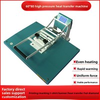Presse à chaud manuelle haute pression 60*80CM, machine à strass grand format, équipement de transfert thermique