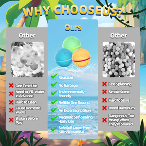 Tadatu nuovi <span class=keywords><strong>palloncini</strong></span> riutilizzabili riutilizzabili da 10CM <span class=keywords><strong>palloncini</strong></span> con riempimento automatico rapido magnetici autosigillanti per bombe ad acqua - Product Image 3