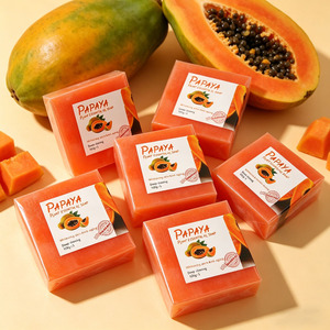 Papaya <b>Soap</b> Whitening Brightening Face Body Kojic Acid Turmeric <b>Soap</b> OEM Private Label Wholesale - Product Image 5