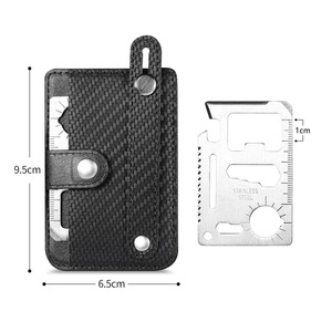 Fundas Plegables para iPhone con Textura de Fibra de Carbono, PU Anti-Caídas, a Prueba de Golpes, Diseño Urbano, con Ranura para Tarjetas y Soporte - Product Image 3