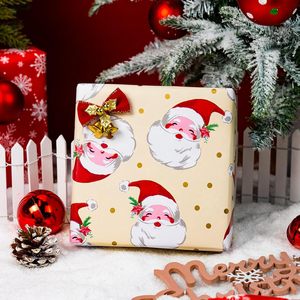 Yarcony Reversible Christmas <b>Wrapping</b> <b>Paper</b> 17 In X 33 Ft Santa Claus Design Gift Craft Use Recyclable - Product Image 6