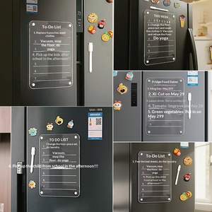 Bloc-notes transparent, aimant pour réfrigérateur, <span class=keywords><strong>calendrier</strong></span>, tableau d'affichage, autocollant, planificateur magnétique effaçable pour usage domestique, tableau d'écriture - Product Image 5