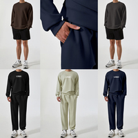 Vêtements de sport unis personnalisés, ensembles de survêtements en molleton de coton, sweat-shirts unisexes, pantalons de survêtement et ensembles de sweat-shirts, survêtement pour hommes