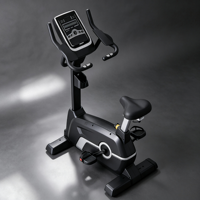 Bicicleta Estática Vertical Comercial AUGER con Pantalla LCD, Asiento Ajustable, Equipo de Fitness Cardiovascular para Interiores