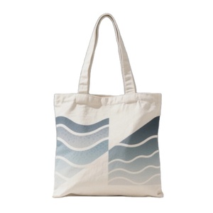 Sac à provisions vierge imprimé écologique personnalisé imprimé Sac fourre-tout en toile de coton biologique avec logo - Product Image 1