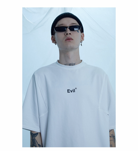 เสื้อยืดผู้ชายคอตตอนถักเนื้อหนา 220 GSM ทรงหลวม ไหล่ตก ไซส์ใหญ่ คอกลม สไตล์ลำลอง สปอร์ต - Product Image 4