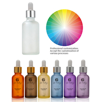 Flacon Vide en Verre Ambré de 10ml, 20ml, 30ml, 50ml, 100ml pour Huile Essentielle, Sérum, Parfum, Flacons Compte-gouttes d'Huile Essentielle en Gros Avec Boîte