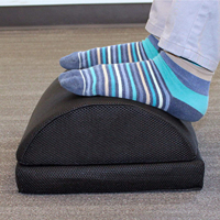 Repose-pieds de bureau réglable, pied sous le bureau, Premium, hauteur supplémentaire avec couvercle en maille