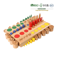 JET OEM Cylindre à Enfiler Montessori, Éducation Précoce Montessori, Aides Pédagogiques Sensorielles, Jouets Éducatifs pour Enfants