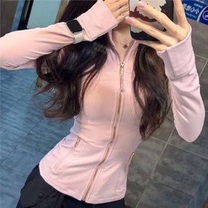 High quality sports <b>jacket</b> sun protection <b>yoga</b> suit fitness slimming and slimming stand up collar <b>jacket</b> for women - Product Image 1