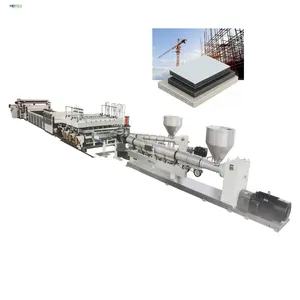 Plastic PP recycled building fireproof template hollow board sheet machinery production line