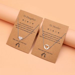 In acciaio inox mamma e <span class=keywords><strong>figlia</strong></span> coppia Set collana gioielli festa della mamma <span class=keywords><strong>regalo</strong></span> cuore farfalla ciondolo di dente di leone collana di corrispondenza - Product Image 4