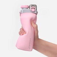 Plegable de silicona portátil a prueba de fugas deportes al aire libre botella de agua para acampar beber botella de agua plegable