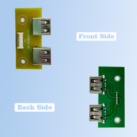 Carte d'extension USB 2.0 double port (QB-2USB2.0 V1.1) - Module PCB Hub USB 2 ports avec connecteur 8 broches pour machine tout-en-un