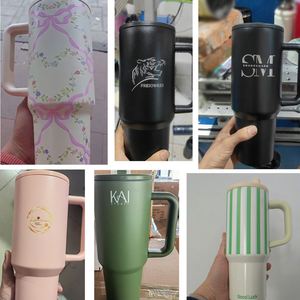 Custom logo 40oz 30oz 20oz Sports Vacuum Cup Stainless Steel Travel <b>Coffee</b> Mug Insulated Tumbler with Handle and Flip Straw Lid - Product Image 6