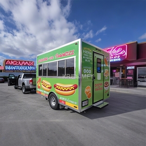 Remolque de Comida Rápida Totalmente Equipado para Café y Pizza, Camioneta Móvil para Hot Dogs, Camión de Comida con Exhibición de Pasteles - Product Image 1