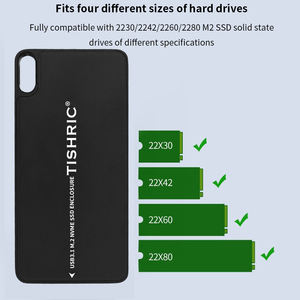 TISHRIC <span class=keywords><strong>M2</strong></span> NVMe SSD Case 3,1 <span class=keywords><strong>a</strong></span> <span class=keywords><strong>USB</strong></span> 3,1 <span class=keywords><strong>Adaptador</strong></span> <span class=keywords><strong>de</strong></span> carcasa SSD externo Tipo-C Caja <span class=keywords><strong>de</strong></span> <span class=keywords><strong>disco</strong></span> <span class=keywords><strong>duro</strong></span> <span class=keywords><strong>de</strong></span> estado sólido para NVME - Product Image 3