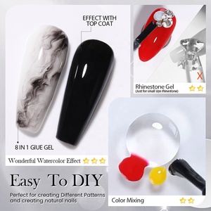 Sinh Ra Khá OEM Biểu Tượng Tùy Chỉnh Nhãn Hiệu Riêng 8 Trong 1 Nail Mẹo Gel Keo Cho Móng Tay Đỉnh Và Acrylic Nail Mở Rộng Strengthener - Product Image 6