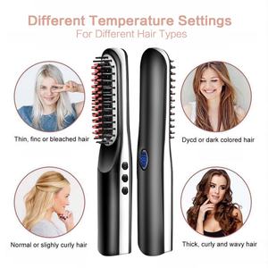 Brosse lissante sans fil portable, rechargeable par USB, mini brosse lissante pour barbe - Product Image 5