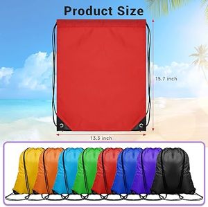 Heavy Duty Custom Logo party Travel Color <b>Waterproof</b> Polyester <b>Drawstring</b> <b>Bags</b> Sports Shoe Gym Sack Durable <b>Drawstring</b> Backpack - Product Image 5