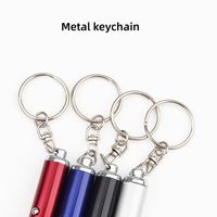 Cadeau promotionnel publicitaire, porte-clés DIY avec gravure de logo, mini lampe torche LED en métal
