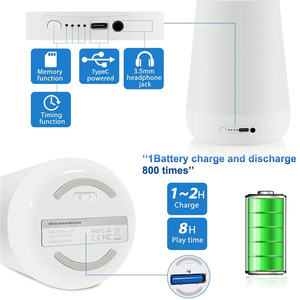 Mesin kebisingan putih, mesin suara tidur bayi lampu malam warna-warni 28 suara menenangkan dengan Jack Headphone 3.5mm - Product Image 3