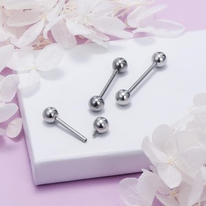 Disponibile: Piercing Industriale Dritto con Filettatura Interna in Titanio F136, Doppia Sfera, per Lingua, Capezzolo, Cartilagine <span class=keywords><strong>G23</strong></span> - Product Image 3
