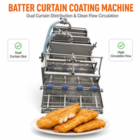 Machine de revêtement à rideaux pour la production de filets de poisson en ligne de production de produits surgelés